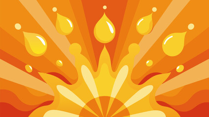 A wash of warm yellows and oranges radiates from the center spreading outward and representing the positive growth that comes from healing.. Vector illustration