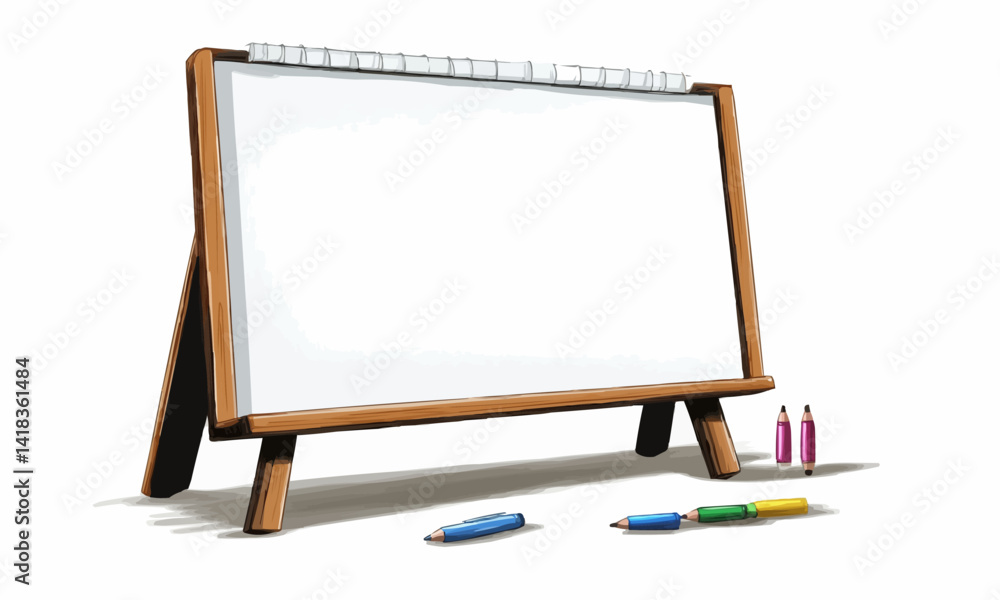 Poster markers and whiteboard for illustrating concepts during lectures