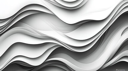 Abstract Layered Mountainous Landscape, Abstract digital art depicting layered, flowing lines resembling a mountainous landscape