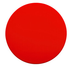 vibrant red circle with smooth surface, symbolizing energy and passion, stands out against plain background. bold color and simple shape create striking visual impact