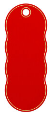 Red Blank Tag with Gold Border
