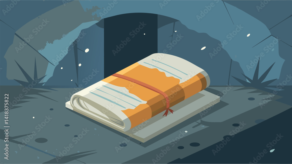 Aufkleber a time capsule journal wrapped in layers of protective plastic and hidden within the walls of an aba
