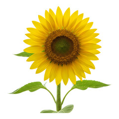 Obraz premium Fully bloomed sunflower with a large brown center