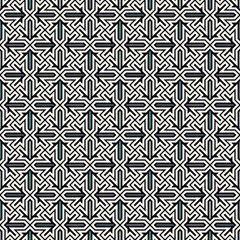 Seamless ethnic ornament. Tribal wallpaper. Arrows image. Folk pattern. Geeometric backdrop. Mosaics motif. Grid background. Digital paper. Textile print. Ethnical web design. Abstract vector artwork.