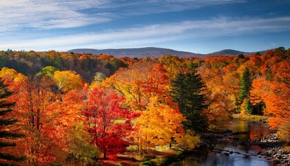Fototapeta premium Beautiful fall foliage in the northeast USA