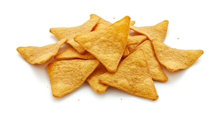 Fototapeta premium Tortilla chips on white background T. Mexican food
