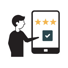 Product Rating Review Process Silhouette