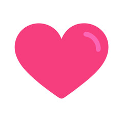 Vibrant Pink Heart Shape Symbolizing Love and Affection in a Playful Design