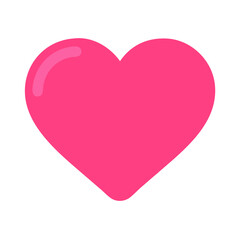 Vibrant Pink Heart Shape Symbolizing Love and Affection in a Playful Design