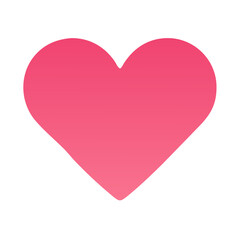 Vibrant Pink Heart Shape Symbolizing Love and Affection in a Playful Design