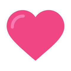 Vibrant Pink Heart Shape Symbolizing Love and Affection in a Playful Design