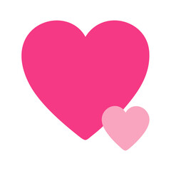 Vibrant Pink Heart Shape Symbolizing Love and Affection in a Playful Design