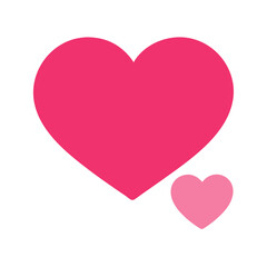 Vibrant Pink Heart Shape Symbolizing Love and Affection in a Playful Design
