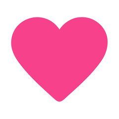 Vibrant Pink Heart Shape Symbolizing Love and Affection in a Playful Design