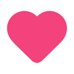 Vibrant Pink Heart Shape Symbolizing Love and Affection in a Playful Design