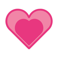 Vibrant Pink Heart Shape Symbolizing Love and Affection in a Playful Design
