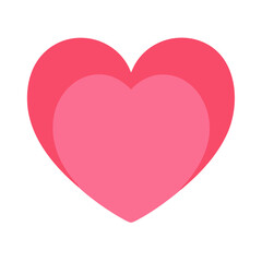 Vibrant Pink Heart Shape Symbolizing Love and Affection in a Playful Design