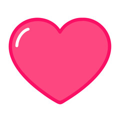 Vibrant Pink Heart Shape Symbolizing Love and Affection in a Playful Design