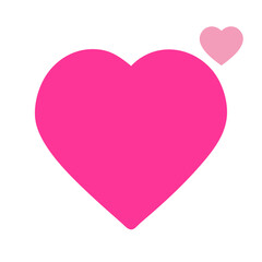 Vibrant Pink Heart Shape Symbolizing Love and Affection in a Playful Design