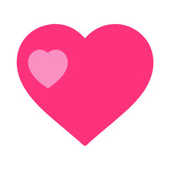 Vibrant Pink Heart Shape Symbolizing Love and Affection in a Playful Design