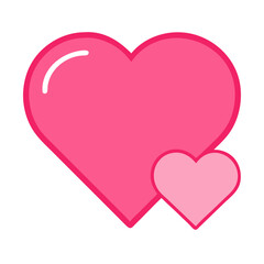 Vibrant Pink Heart Shape Symbolizing Love and Affection in a Playful Design