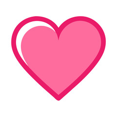 Vibrant Pink Heart Shape Symbolizing Love and Affection in a Playful Design