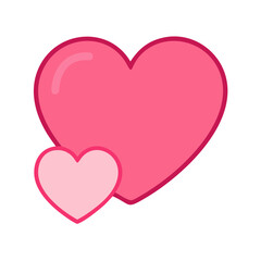 Vibrant Pink Heart Shape Symbolizing Love and Affection in a Playful Design