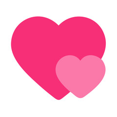 Vibrant Pink Heart Shape Symbolizing Love and Affection in a Playful Design