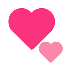 Vibrant Pink Heart Shape Symbolizing Love and Affection in a Playful Design