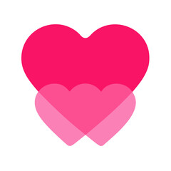 Vibrant Pink Heart Shape Symbolizing Love and Affection in a Playful Design