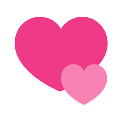 Vibrant Pink Heart Shape Symbolizing Love and Affection in a Playful Design