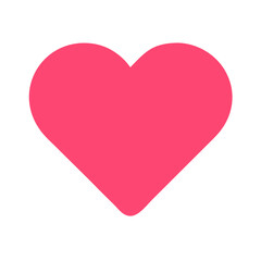 Vibrant Pink Heart Shape Symbolizing Love and Affection in a Playful Design