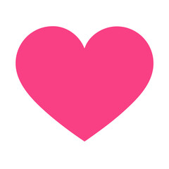 Vibrant Pink Heart Shape Symbolizing Love and Affection in a Playful Design