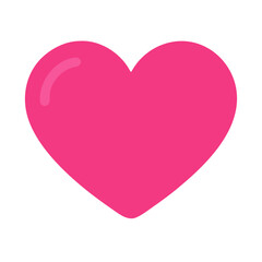 Vibrant Pink Heart Shape Symbolizing Love and Affection in a Playful Design