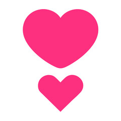 Vibrant Pink Heart Shape Symbolizing Love and Affection in a Playful Design