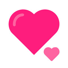 Vibrant Pink Heart Shape Symbolizing Love and Affection in a Playful Design