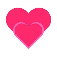 Vibrant Pink Heart Shape Symbolizing Love and Affection in a Playful Design
