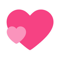 Vibrant Pink Heart Shape Symbolizing Love and Affection in a Playful Design