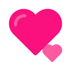 Vibrant Pink Heart Shape Symbolizing Love and Affection in a Playful Design