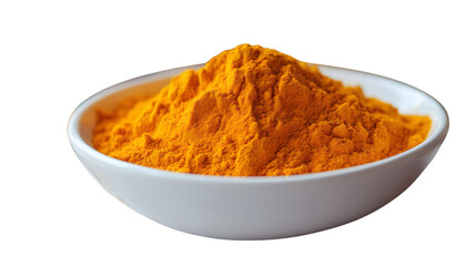 A vibrant bowl of orange spice powder perfect for culinary and healthrelated content