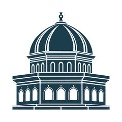 Minimalist Shrine of the Báb Vector Icon Shrine of the Báb – Minimalist silhouette of the golden-domed Haifa shrine