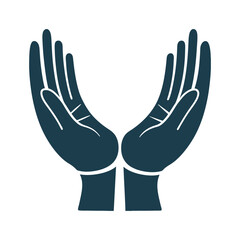 Minimalist Open Hand Symbol of Divine Grace Vector Hand of God – A minimalist open hand (symbol of divine grace)