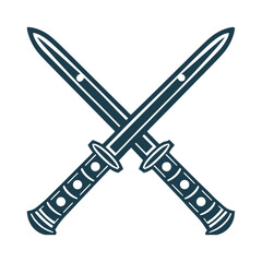 Gatka Stick – Traditional martial arts staff crossed with a sword - Minimalist Design