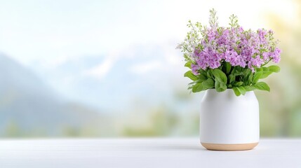 Fototapeta premium Fresh spring bouquet in simple vase