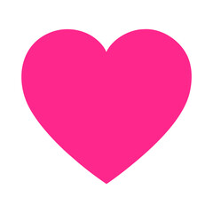 Vibrant Pink Heart Shape Symbolizing Love and Affection in a Playful Design