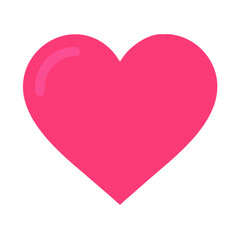 Vibrant Pink Heart Shape Symbolizing Love and Affection in a Playful Design