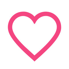 Vibrant Pink Heart Shape Symbolizing Love and Affection in a Playful Design