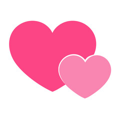 Vibrant Pink Heart Shape Symbolizing Love and Affection in a Playful Design