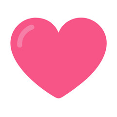 Vibrant Pink Heart Shape Symbolizing Love and Affection in a Playful Design