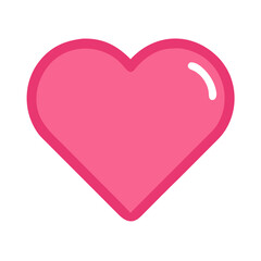 Vibrant Pink Heart Shape Symbolizing Love and Affection in a Playful Design